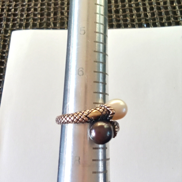 Andrea Candela Sterling Silver Pearl Wrap Ring 7 - Picture 3 of 8